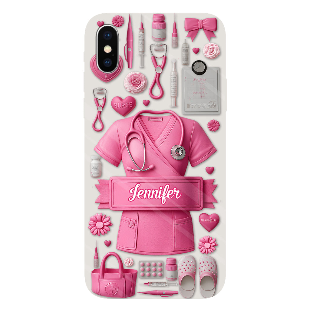 Le métier d'infirmière est un travail de cœur - Coque de téléphone personnalisée avec impression intégrale pour infirmière