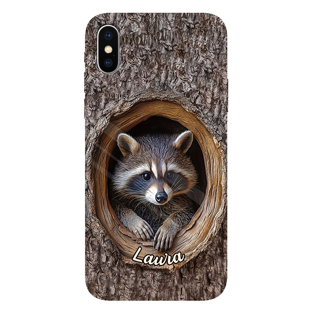 Adorable Raccoon - Personalized Raccoon Full Print Phone Case