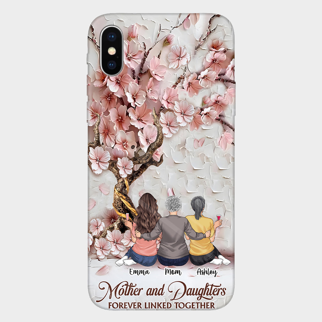 Mother And Daughters Forever Linked Together - Personalized Mother Full Print Phone Case