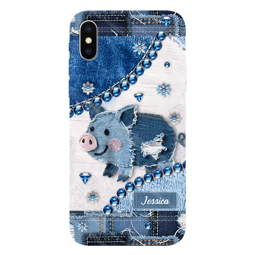 Coque de téléphone personnalisée pour amoureux des cochons - Cochon mignon - Impression intégrale