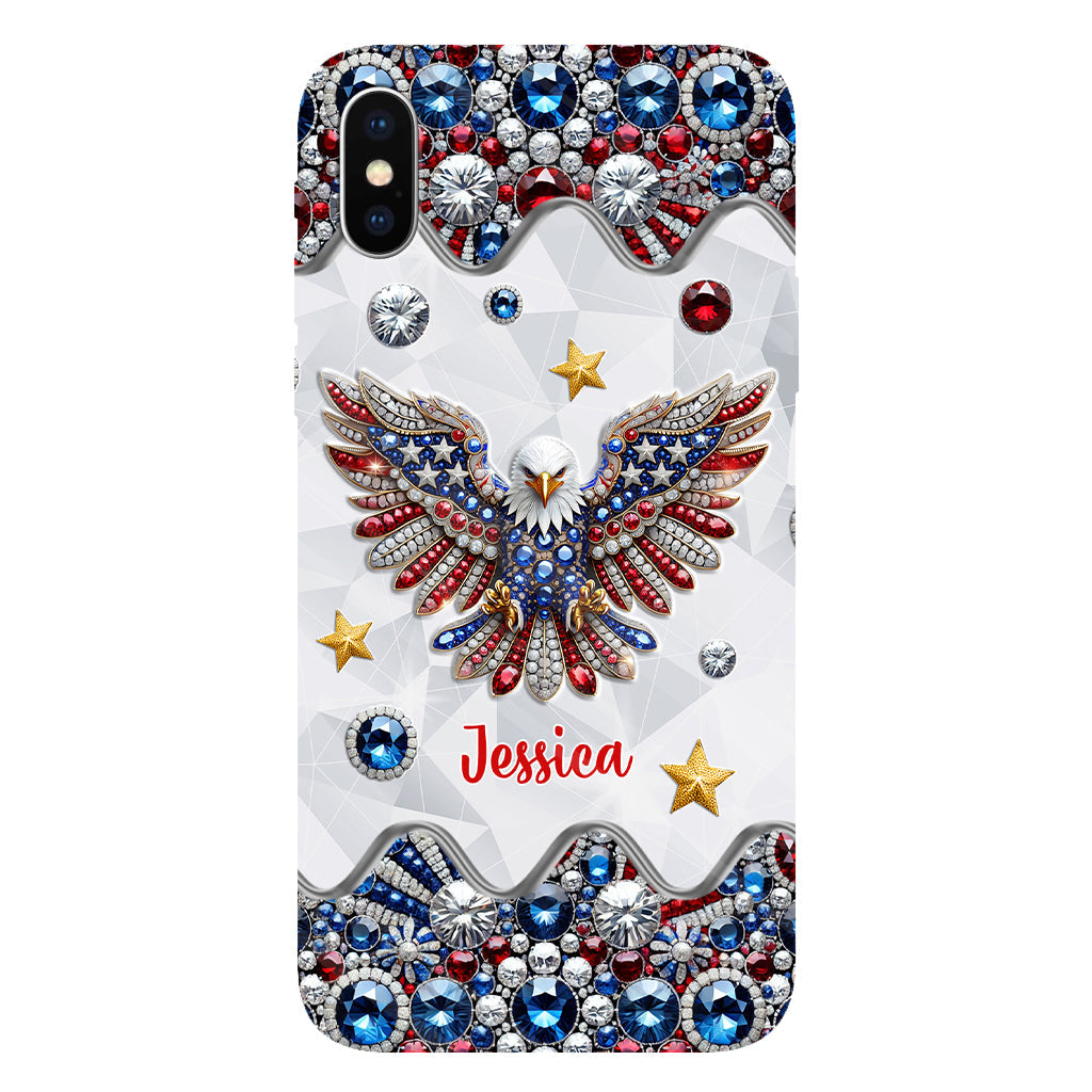Patriotic Eagle - Personalized Bald Eagle Full Print Phone Case