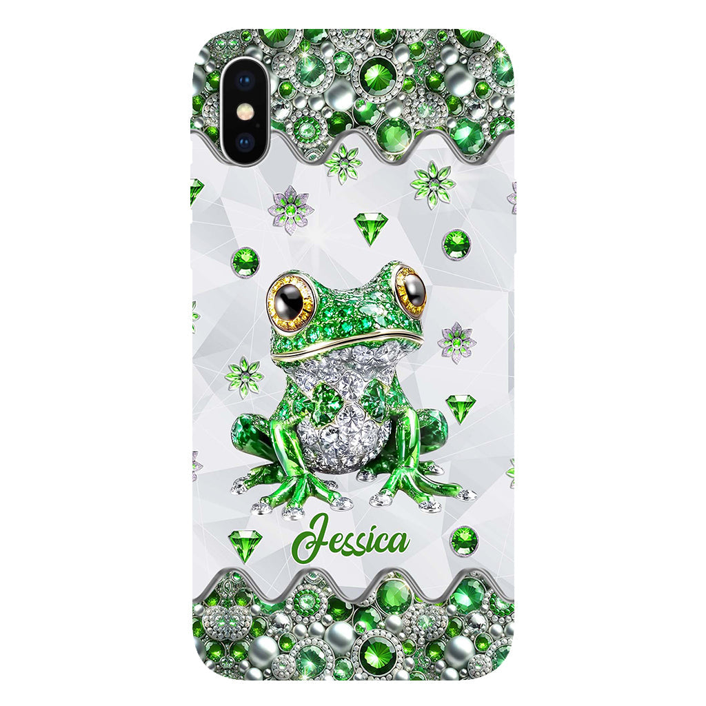 Une fille qui adore les grenouilles - Coque de téléphone personnalisée avec motif grenouille