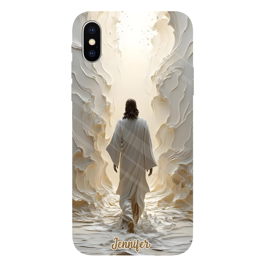Marchez avec Dieu - Coque de téléphone personnalisée avec impression chrétienne intégrale
