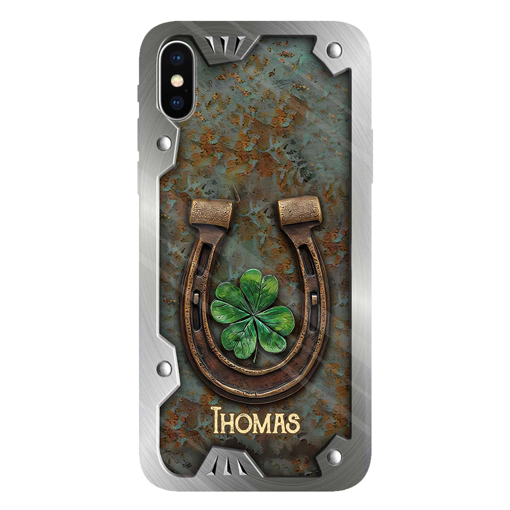 Lucky Horseshoe Shamrock - Personalized Horse Full Print Phone Case