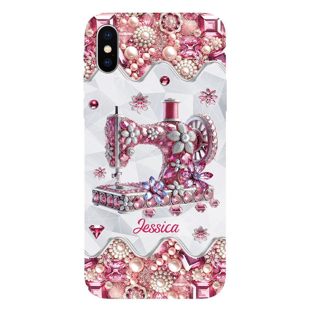 Coque de téléphone personnalisée « Juste une fille qui aime coudre » avec impression intégrale