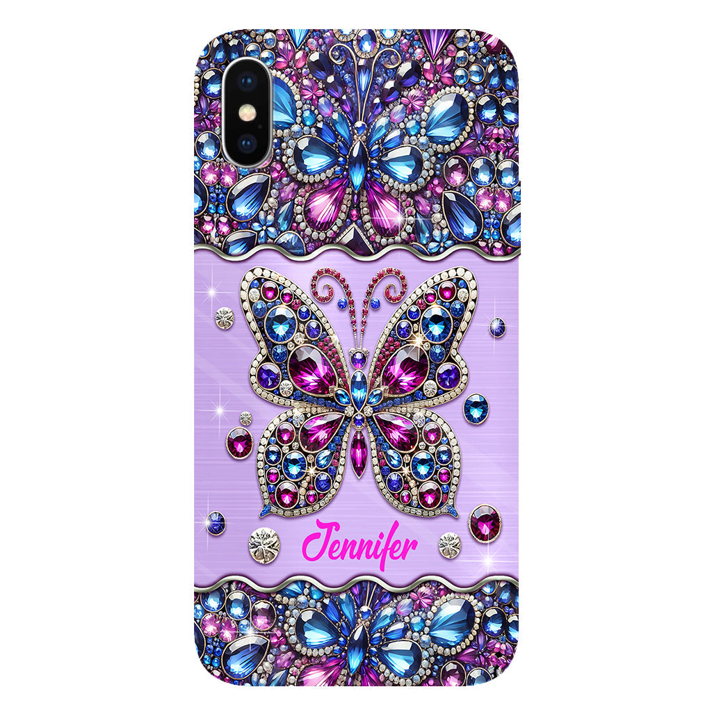 Sparkle Butterfly - Personalized Butterfly Full Print Phone Case