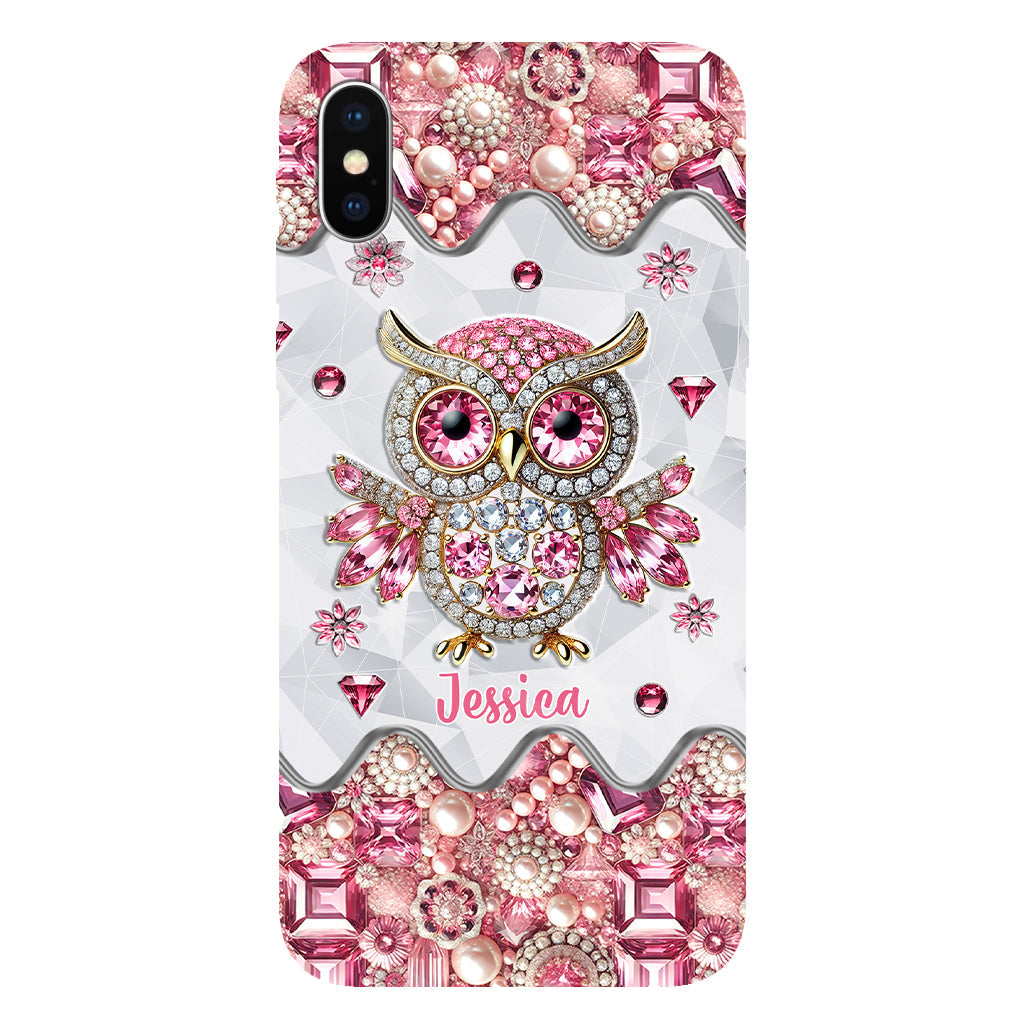 Juste une fille qui aime les hiboux - Coque de téléphone personnalisée avec motif hibou
