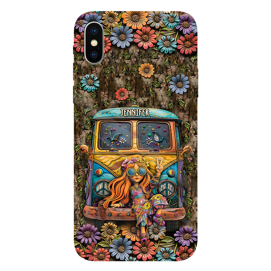 Coque de téléphone personnalisée Cute Caravan - Hippie avec imprimé intégral