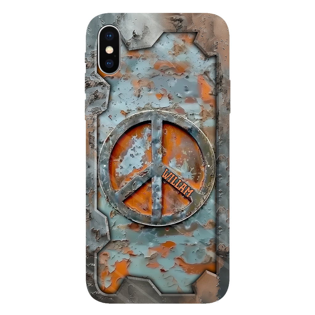 Love Peace - Personalized Hippie Full Print Phone Case