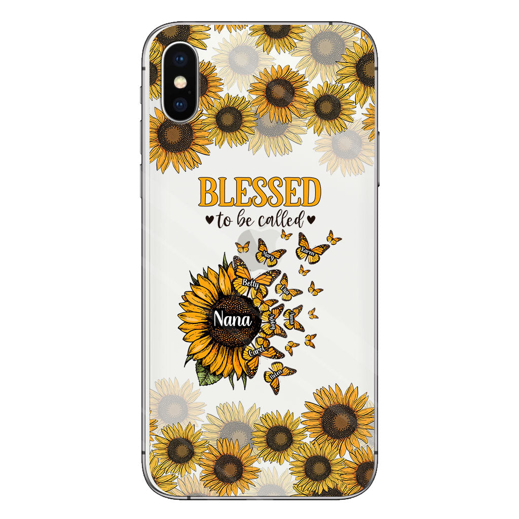 Magnifique tournesol - Cadeau pour grand-mère, maman - Coque de téléphone transparente personnalisée