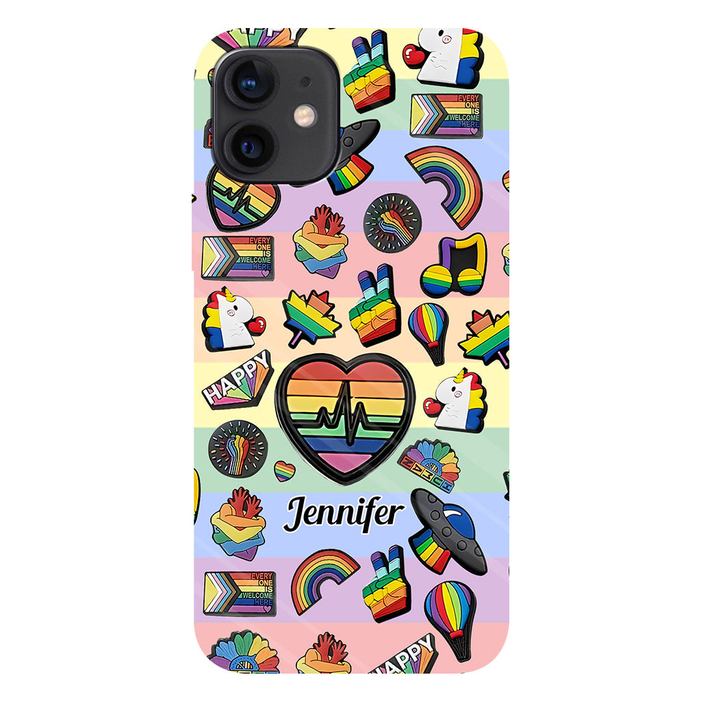 Pride Rainbow - Personalized LGBT Support Full Print Phone Case & Phone Grip
