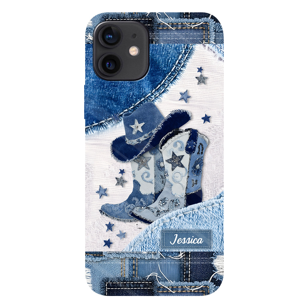 Bottes de cowgirl - Coque de téléphone personnalisée avec motif cowgirl