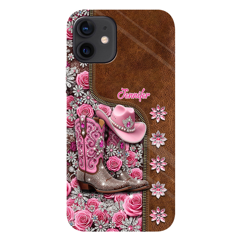 Magnifiques bottes de cowgirl - Coque de téléphone personnalisée avec motif cowgirl