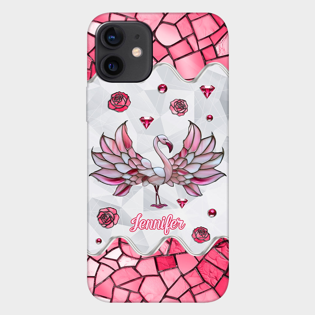 Magnifique flamant rose - Coque de téléphone personnalisée avec imprimé flamant rose intégral
