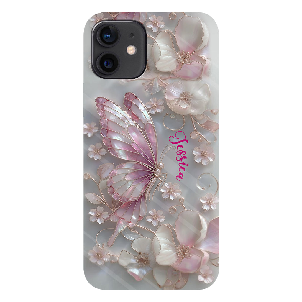 Coque de téléphone personnalisée avec motif papillons « J’adore les papillons »