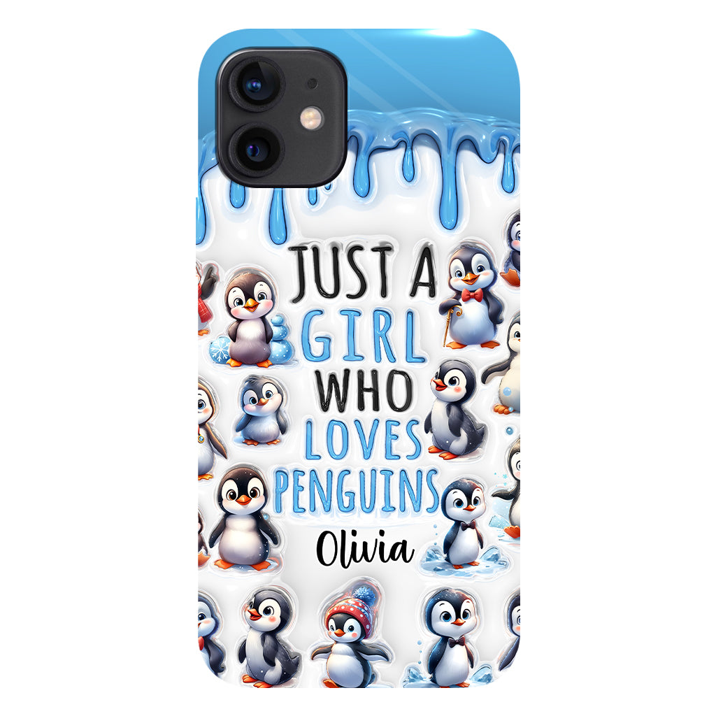 Just A Girl Who Loves Penguins - Personalized Penguin Lover Full Print Phone Case