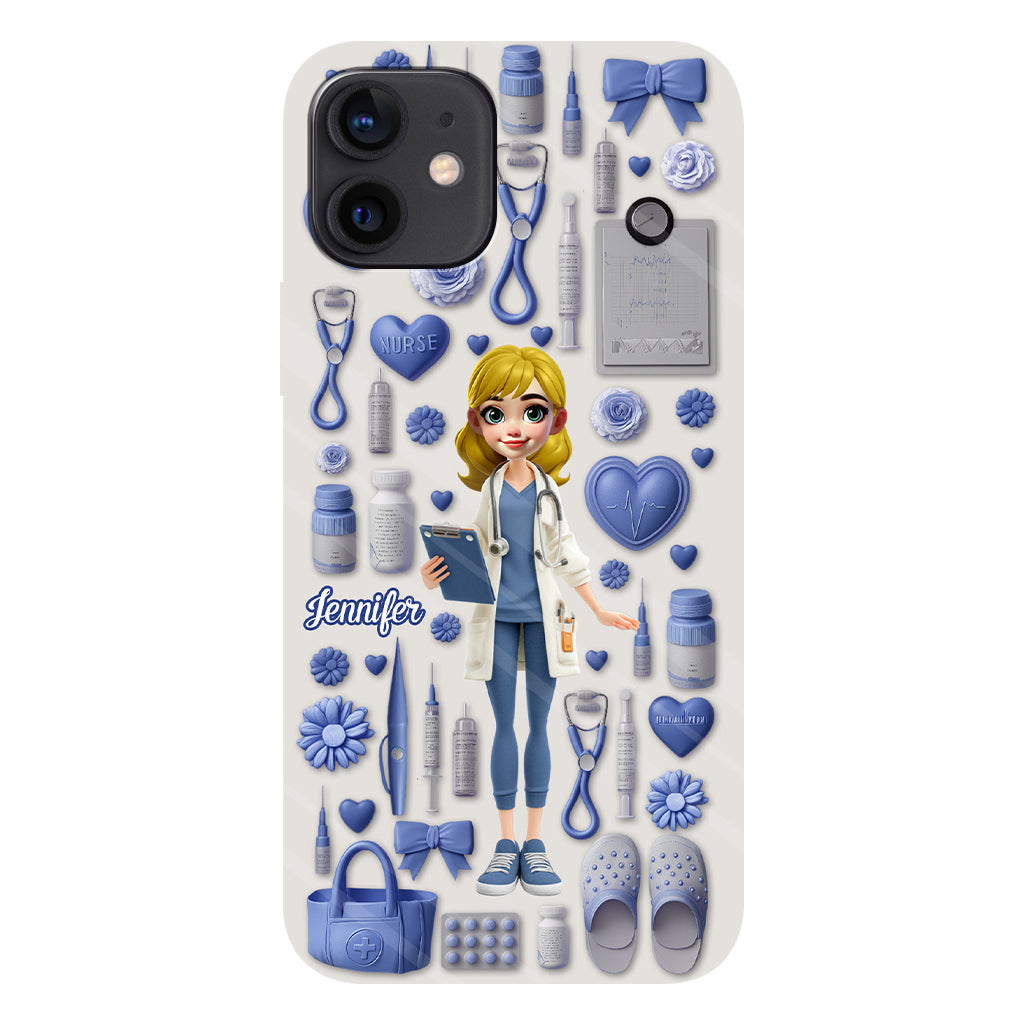 Le métier d'infirmière est un travail de cœur - Coque de téléphone personnalisée avec impression intégrale pour infirmière