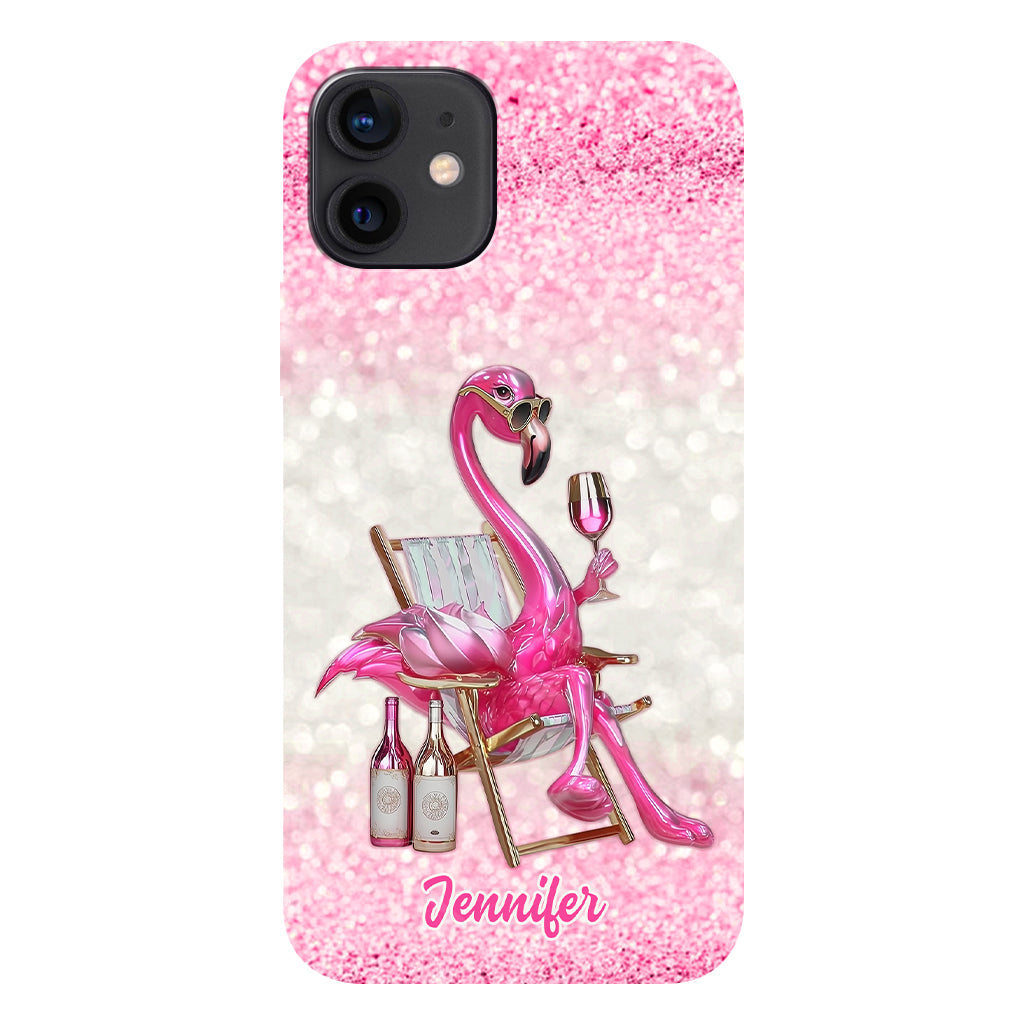 Be a Flamingo In a Flock of Pigeons - Personalized Flamingo Full Print Phone Case
