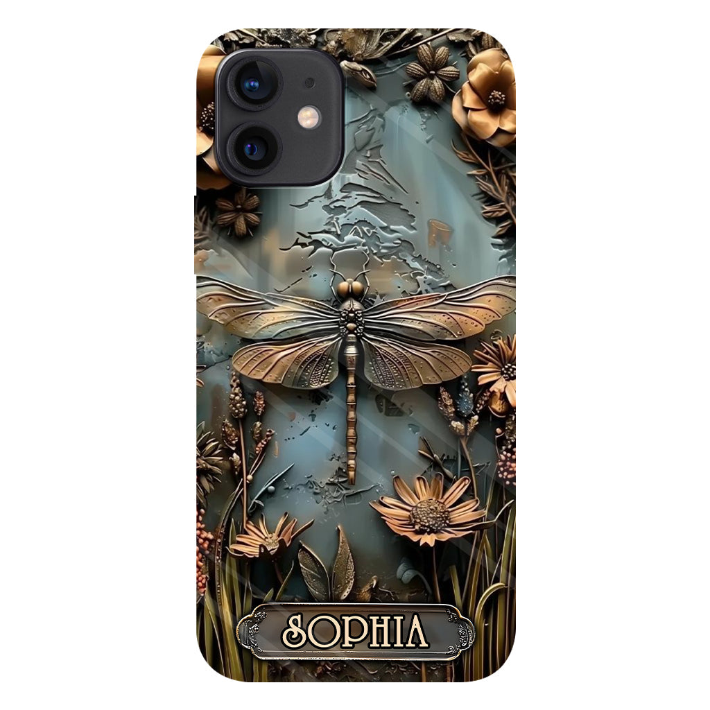 Magnifique libellule, papillon, colibri - Coque de téléphone personnalisée avec impression intégrale sur le thème du jardinage