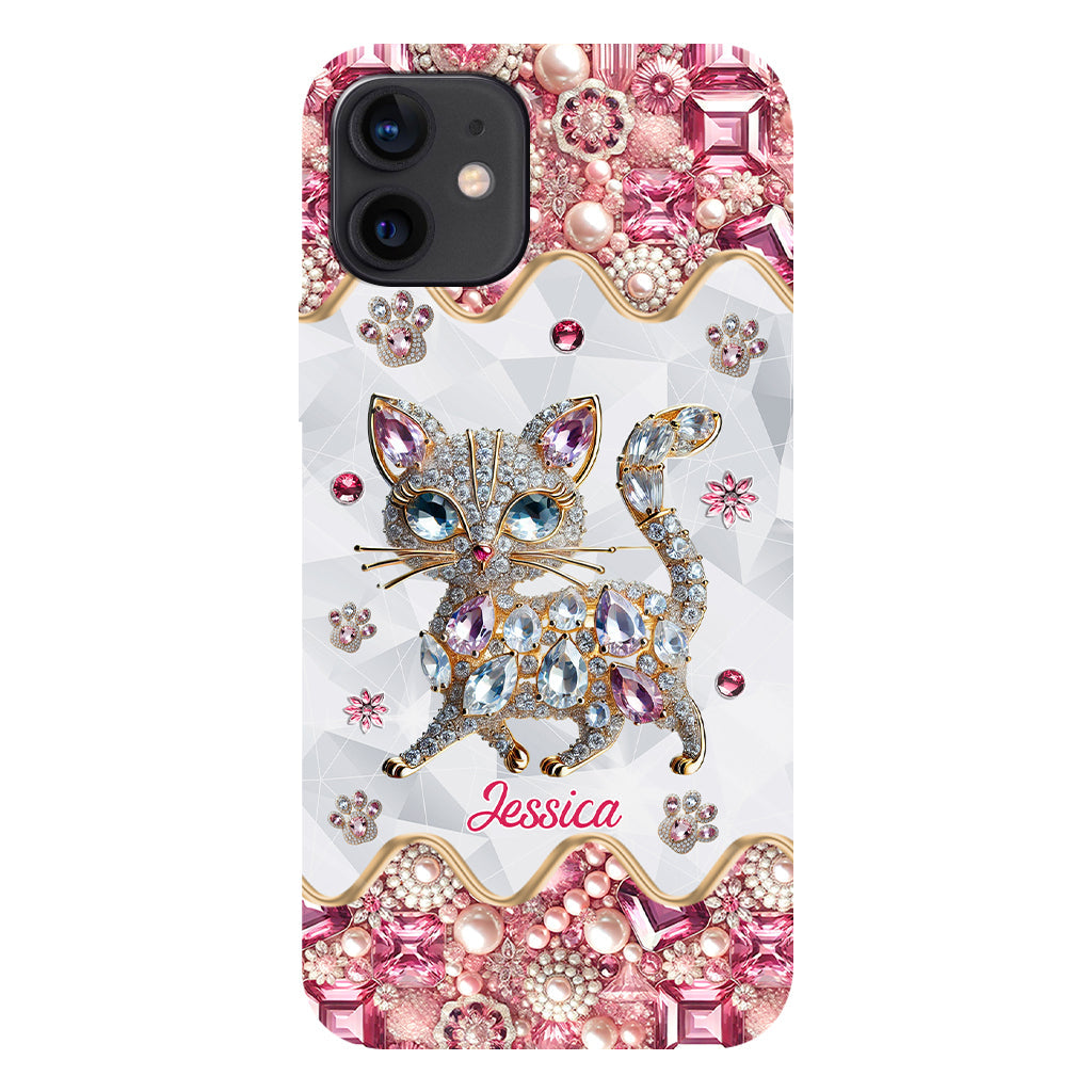 Juste une fille qui aime les chats - Coque de téléphone personnalisée avec impression intégrale de chat