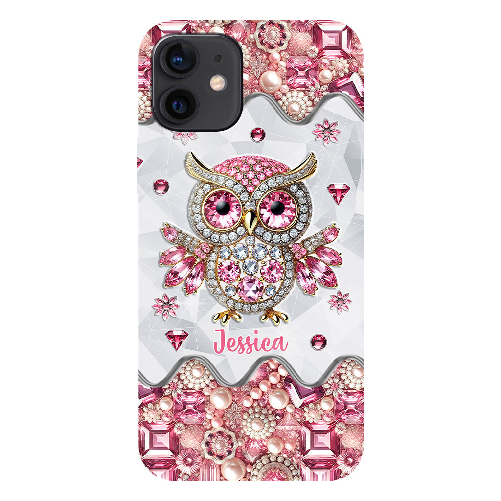 Juste une fille qui aime les hiboux - Coque de téléphone personnalisée avec motif hibou