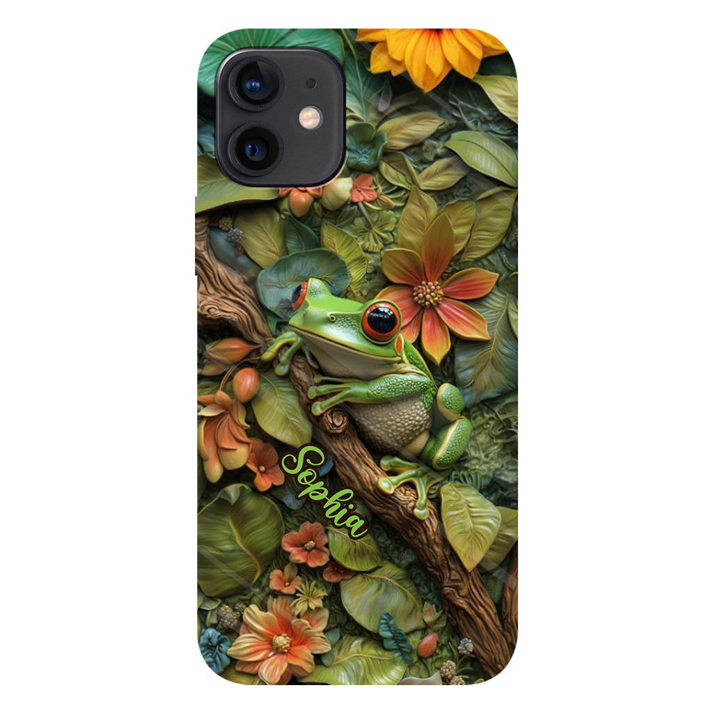 Adorable Grenouille - Coque de téléphone personnalisée avec imprimé grenouille