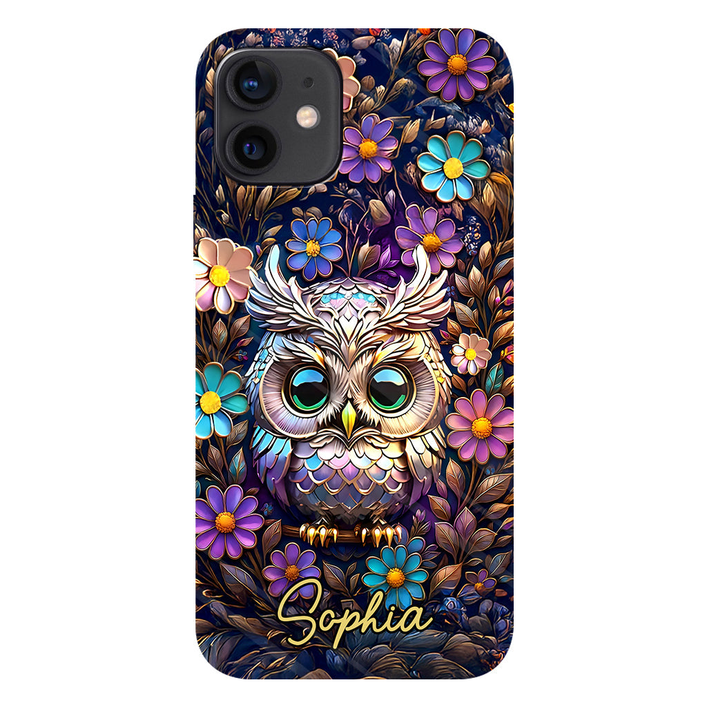 Coque de téléphone personnalisée avec motif hibou mignon