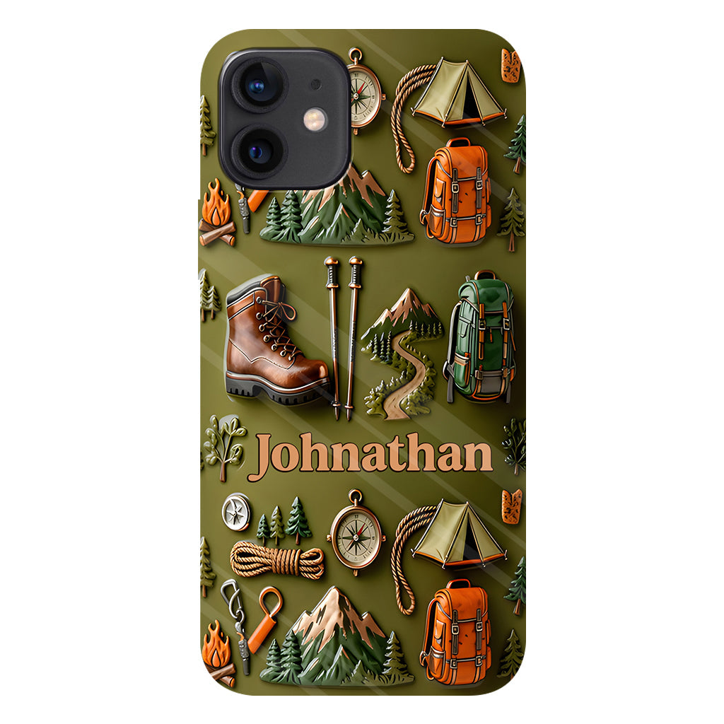 La randonnée me rend heureux - Coque de téléphone personnalisée avec impression intégrale « La randonnée me rend heureux »