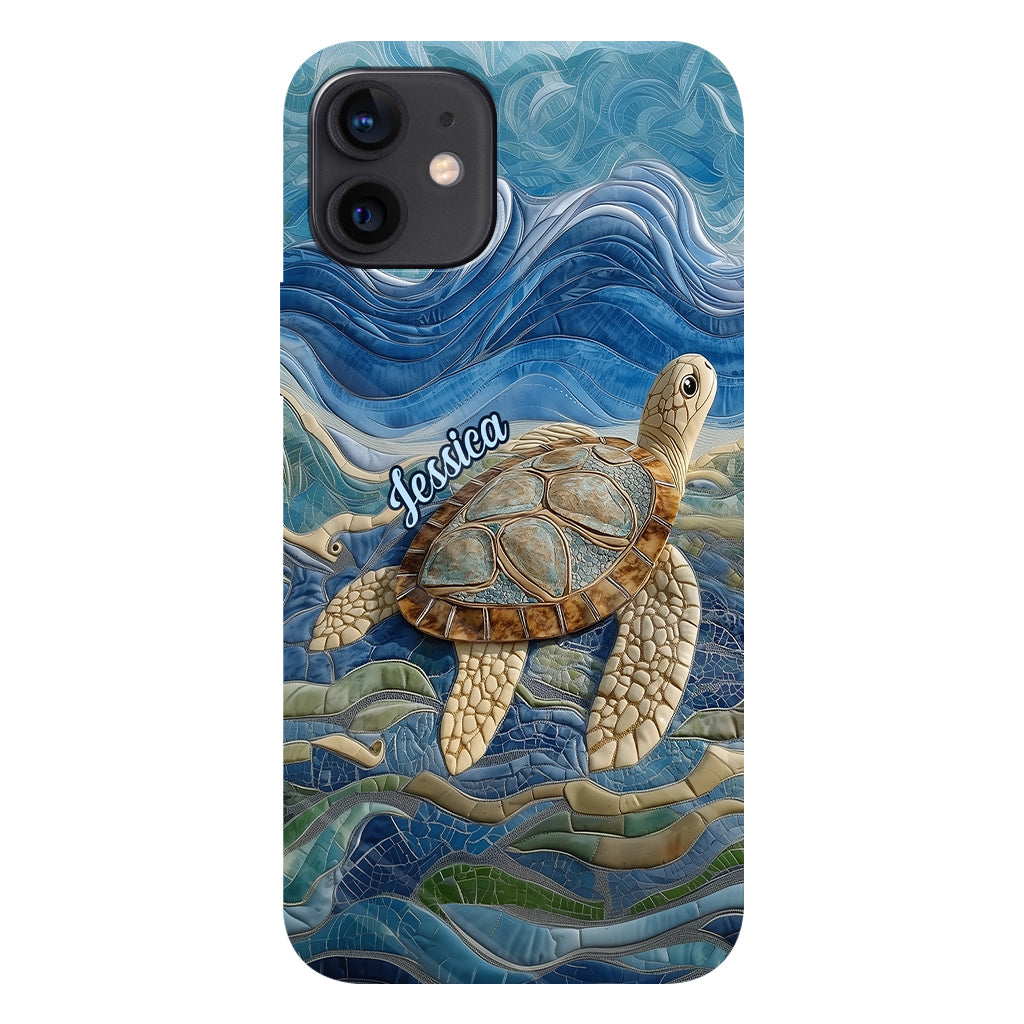 Coque de téléphone personnalisée avec motif tortue pour les amoureux des tortues
