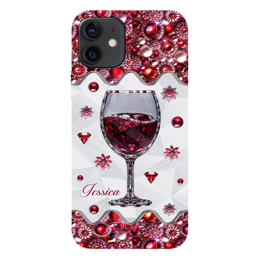Just A Girl Who Loves Wine - Personalized Wine Full Print Phone Case