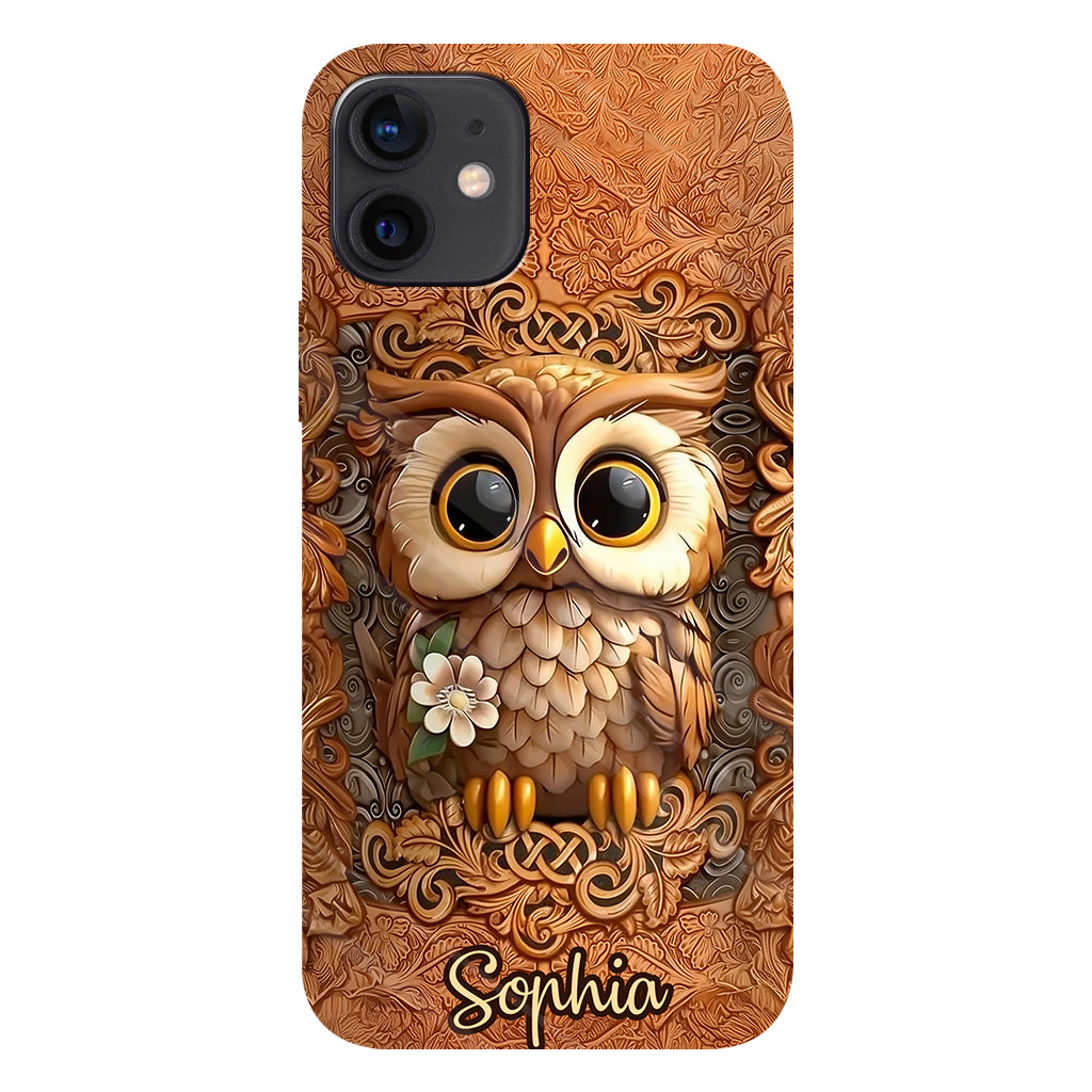 Magnifique hibou - Coque de téléphone personnalisée avec motif hibou intégral