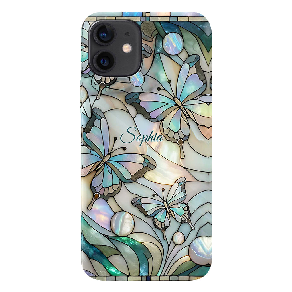 Coque de téléphone personnalisée avec motif papillons « J’adore les papillons »