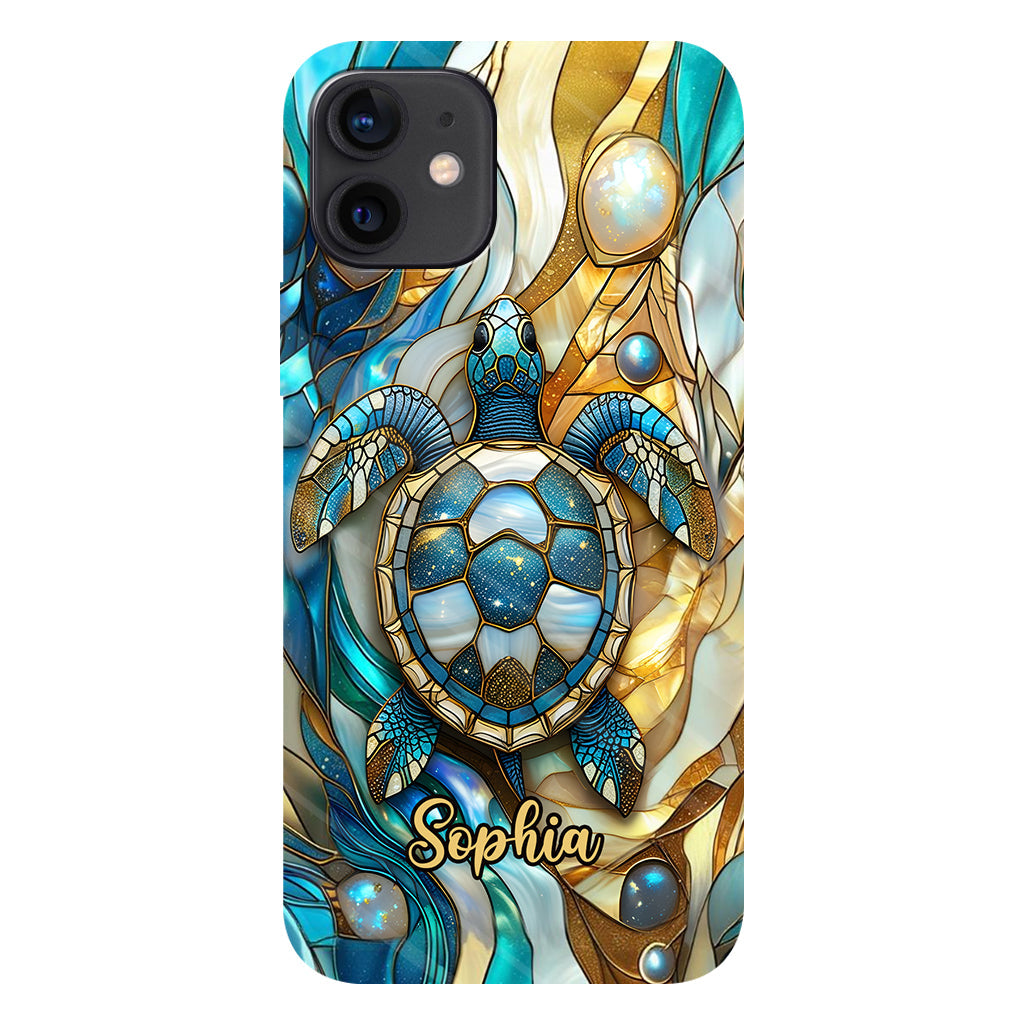 Artistic Turtle - Personalized Turtle Full Print Phone Case