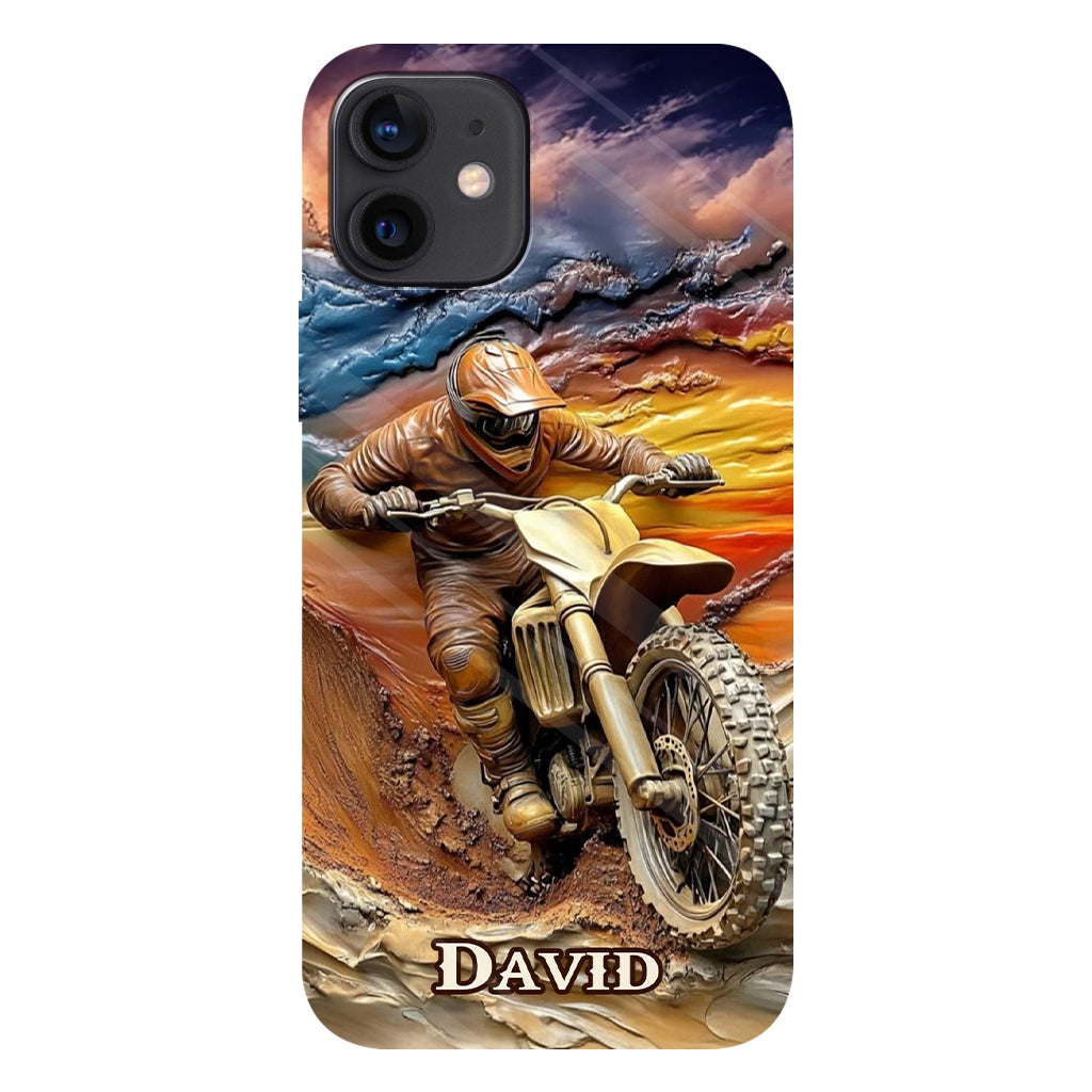 Born To Ride - Personalized Dirt Bike Full Print Phone Case