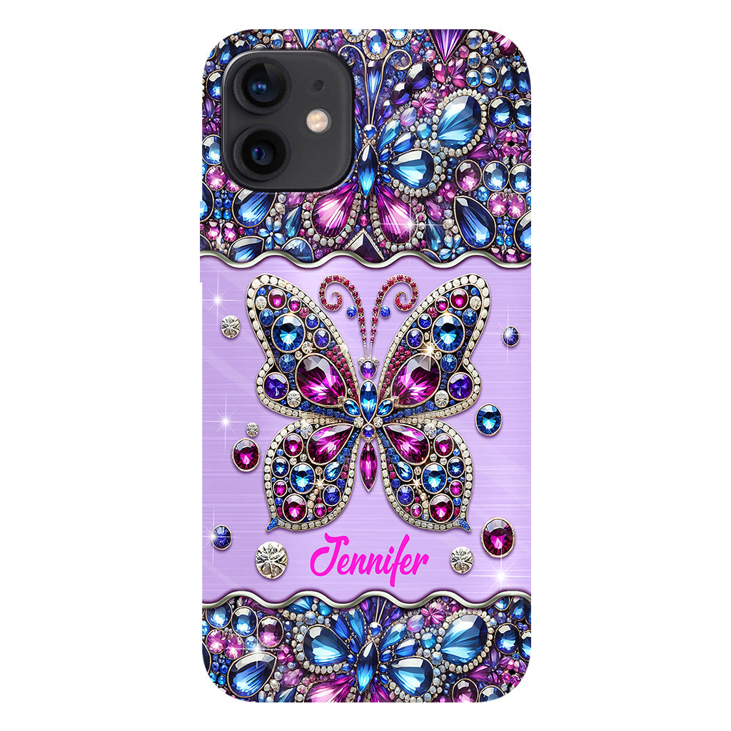 Sparkle Butterfly - Personalized Butterfly Full Print Phone Case