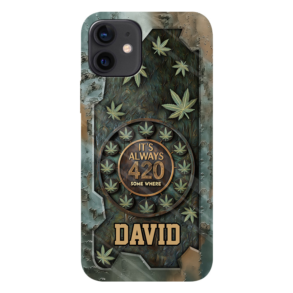 C'est toujours 420 - Coque de téléphone personnalisée avec impression intégrale sur le thème du cannabis