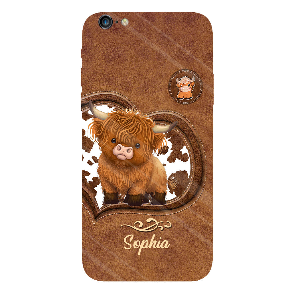 Cute Highland Cow - Personalized Highland Cow Full Print Phone Case