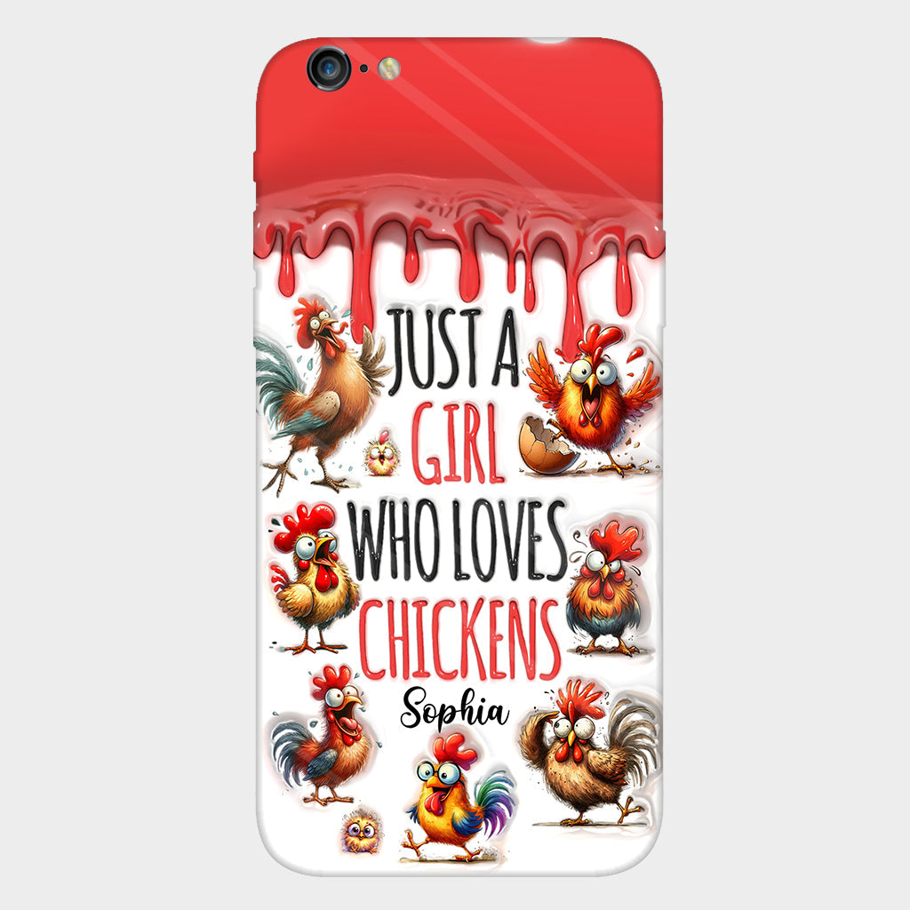 Just A Girl Who Loves Chicken - Personalized Chicken Full Print Phone Case