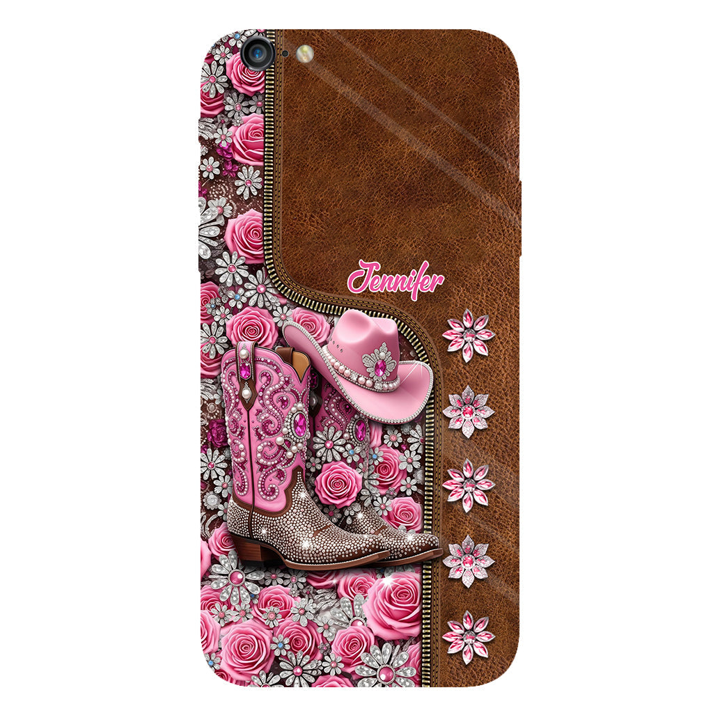 Magnifiques bottes de cowgirl - Coque de téléphone personnalisée avec motif cowgirl