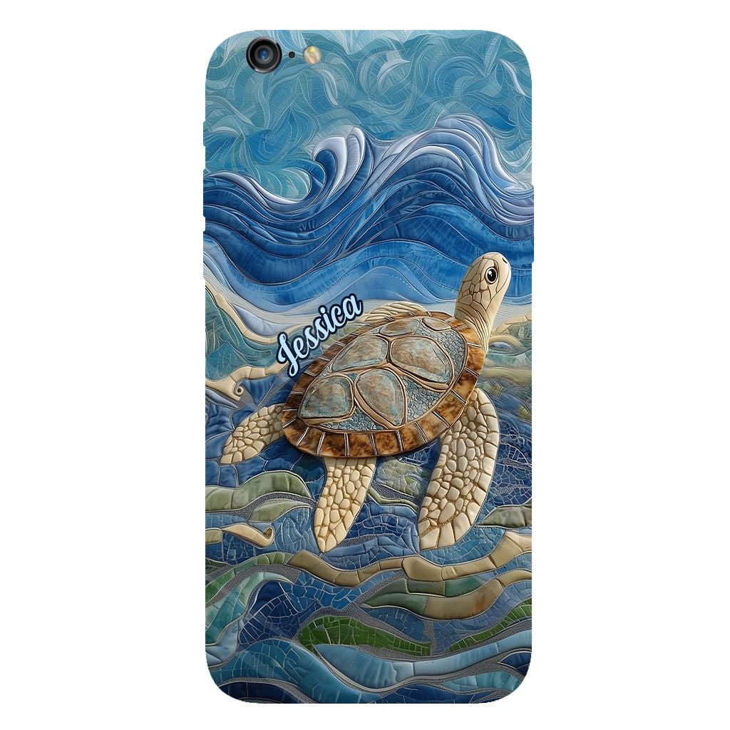 Coque de téléphone personnalisée avec motif tortue pour les amoureux des tortues