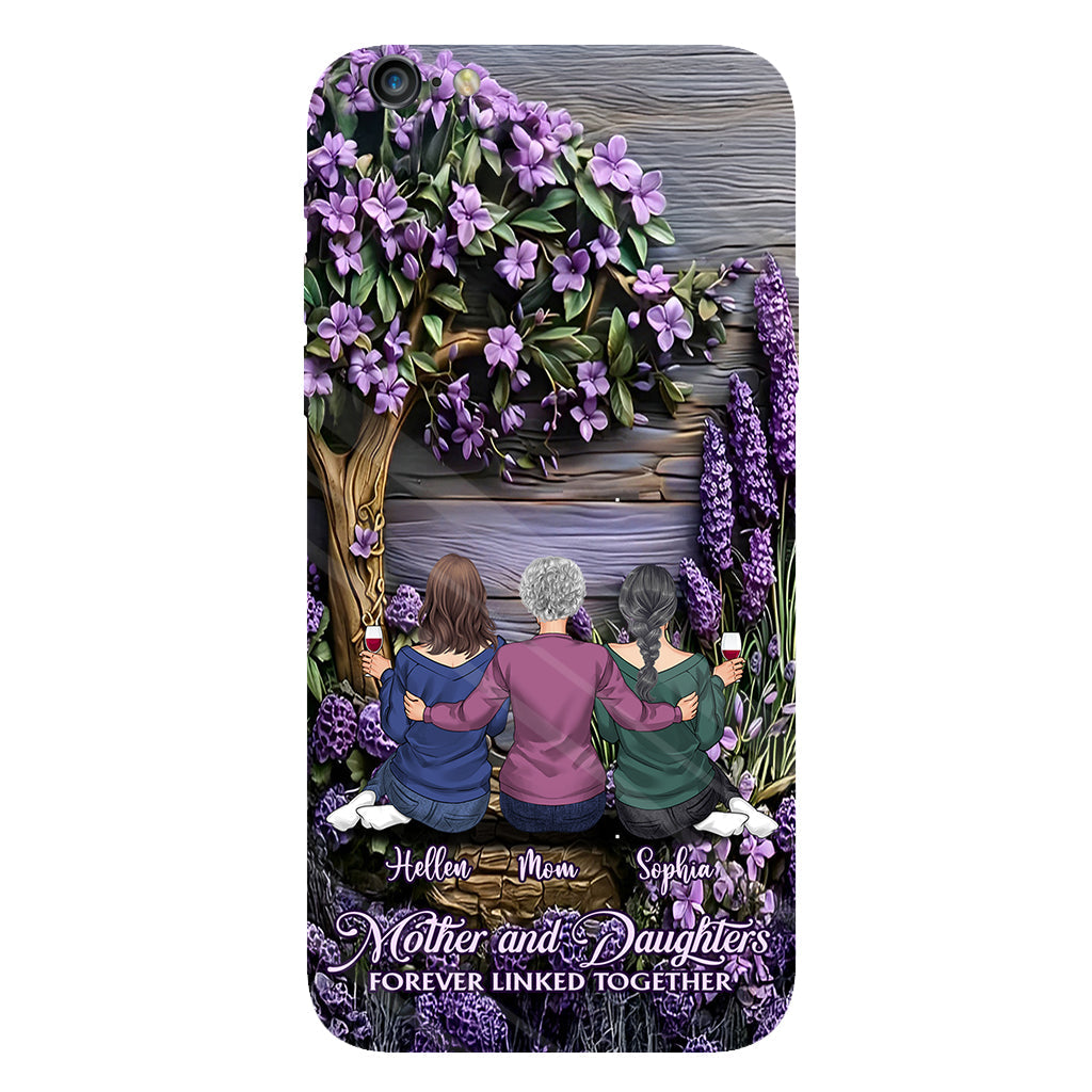 Mother And Daughters Forever Linked Together - Personalized Mother Full Print Phone Case