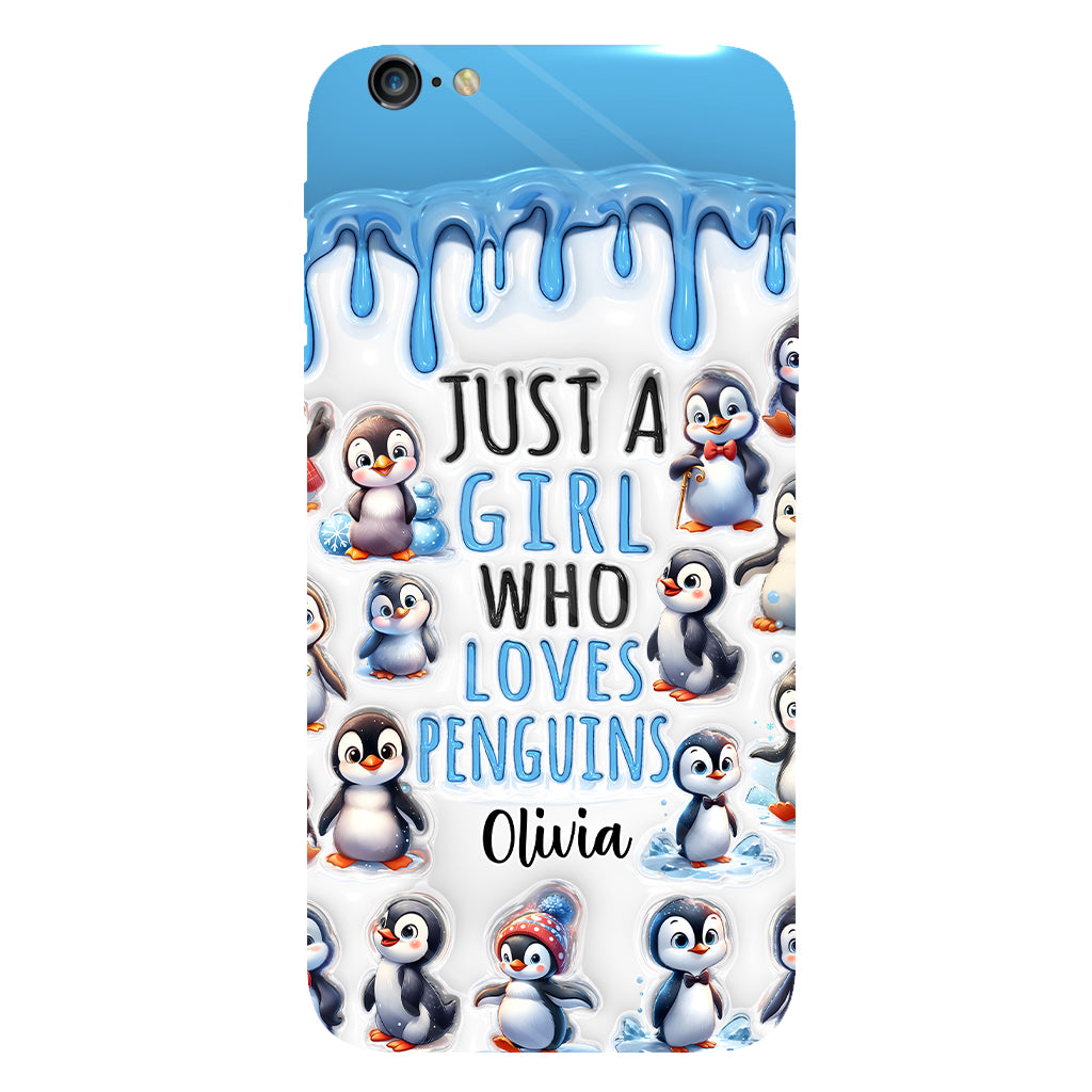 Just A Girl Who Loves Penguins - Personalized Penguin Lover Full Print Phone Case