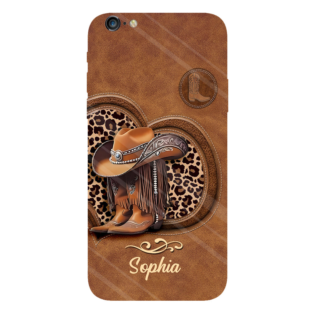 Bottes de cowgirl - Coque de téléphone personnalisée avec motif cowgirl