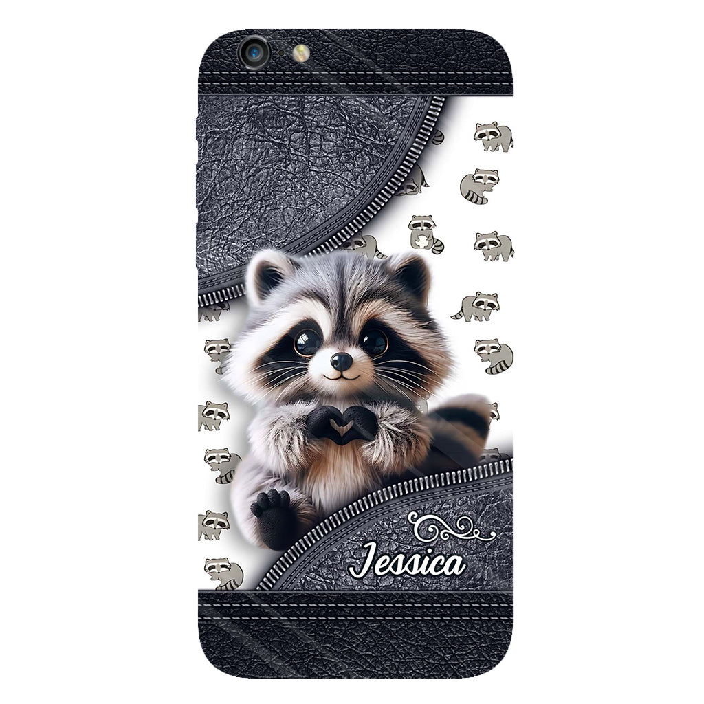 Adorable raton laveur - Coque de téléphone personnalisée avec motif raton laveur intégral