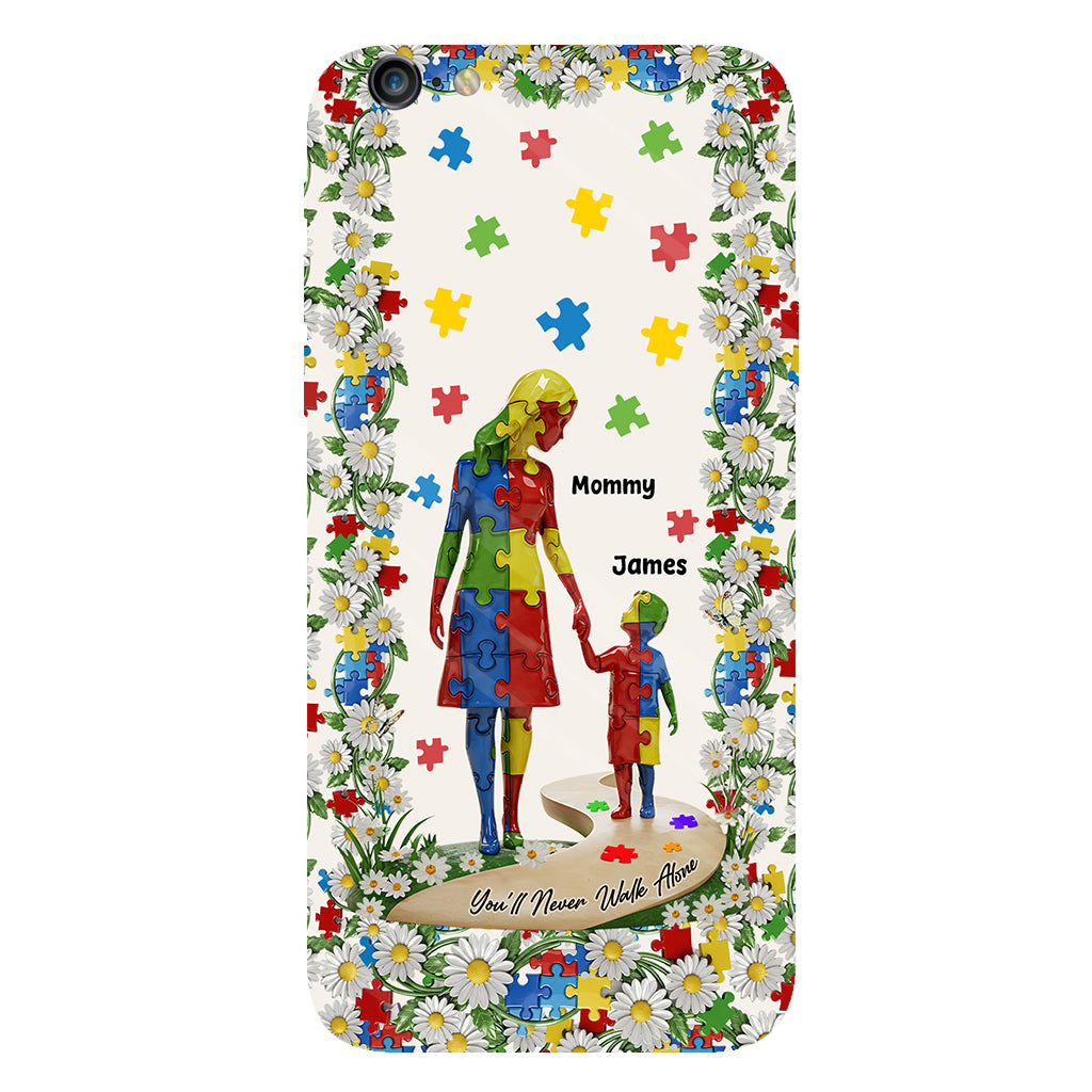 You'll Never Walk Alone - Personalized Autism Awareness Full Print Phone Case