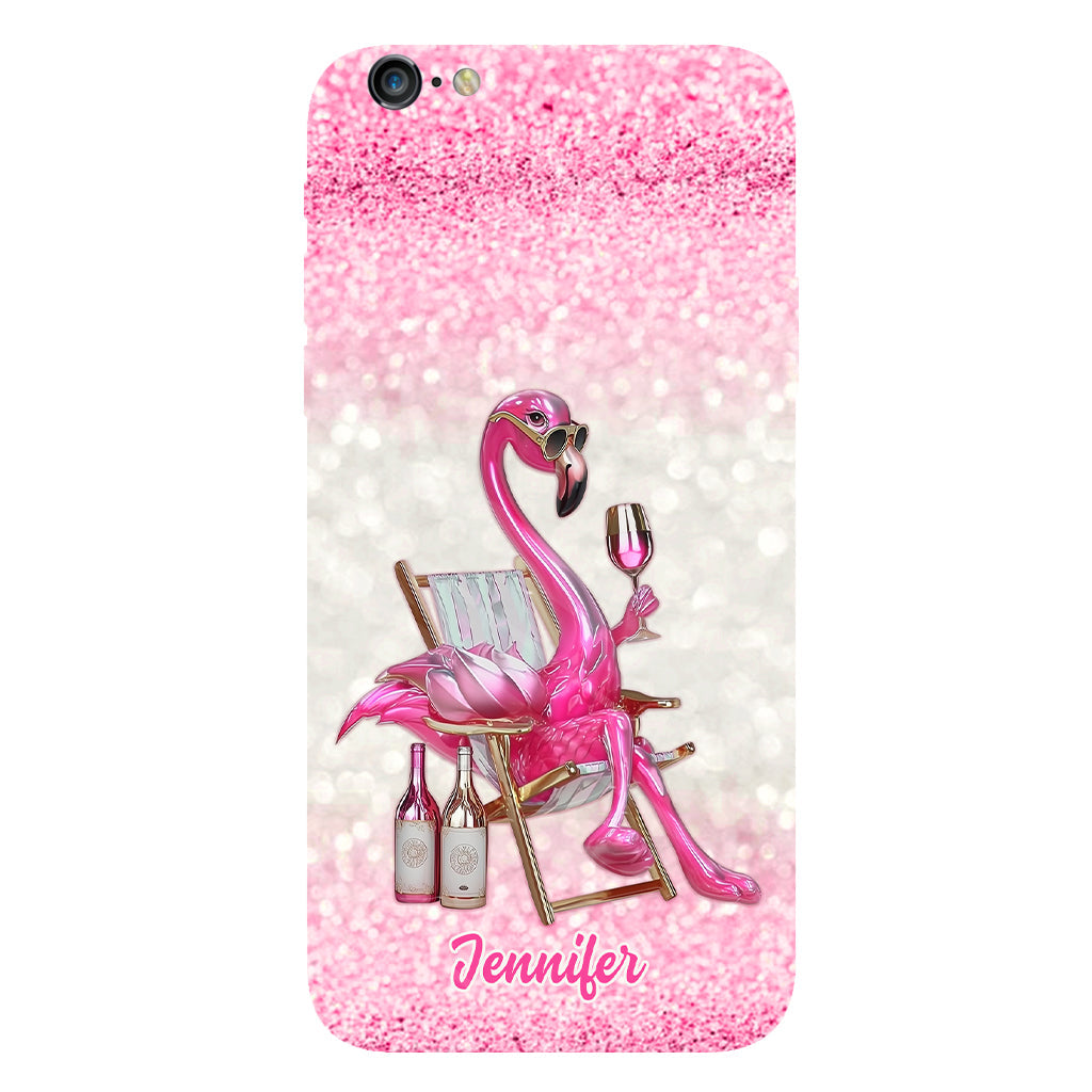 Be a Flamingo In a Flock of Pigeons - Personalized Flamingo Full Print Phone Case