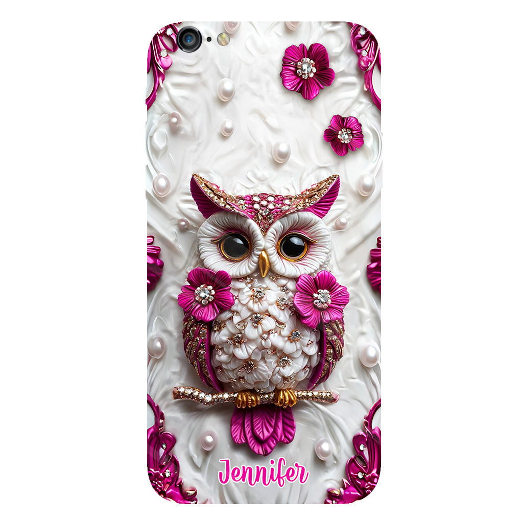 Magnifique hibou - Coque de téléphone personnalisée avec motif hibou intégral