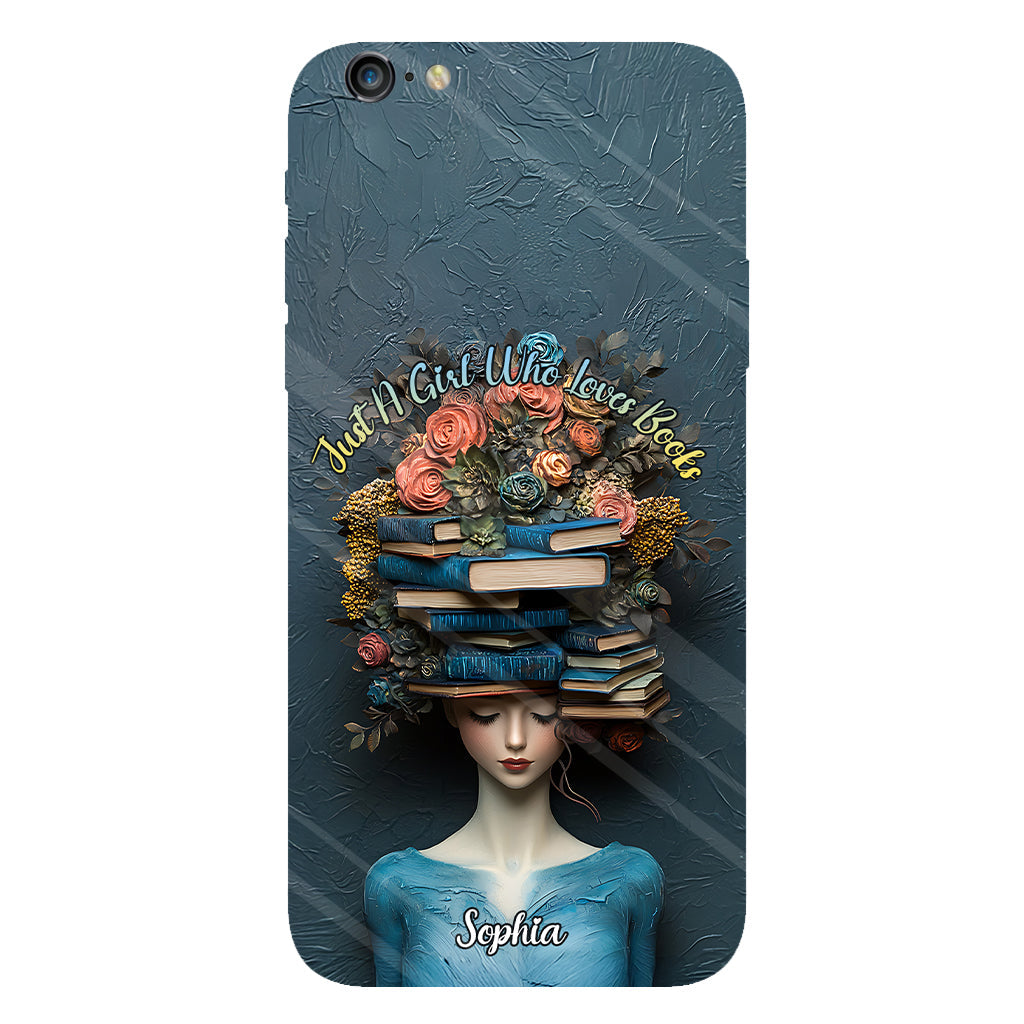 Une fille qui aime les livres - Coque de téléphone personnalisée avec impression intégrale d'un livre