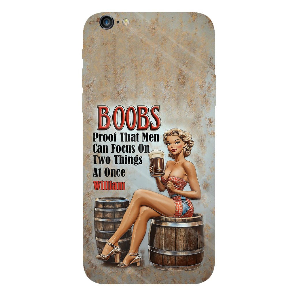 Proof That Men Can Focus on Two Things at Once - Personalized Beer Full Print Phone Case