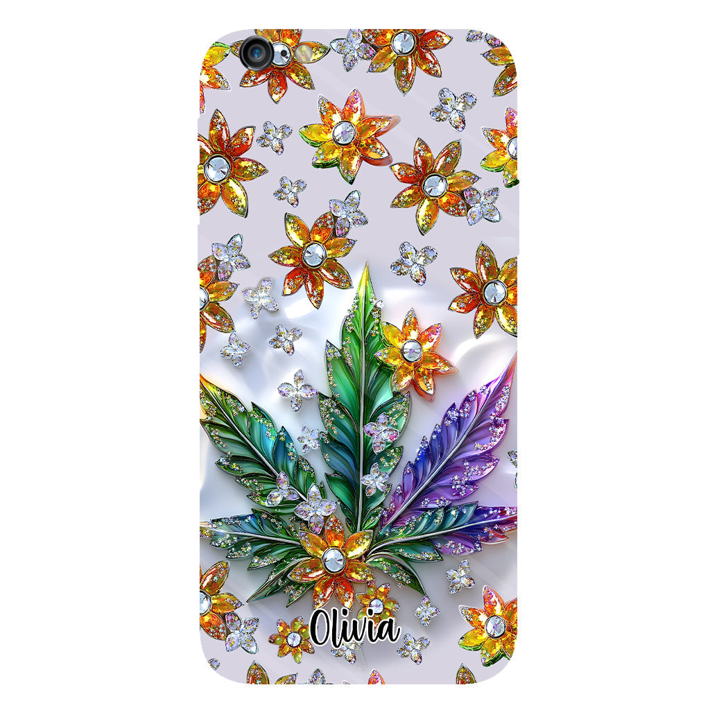 Belle feuille - Coque de téléphone personnalisée avec motif cannabis
